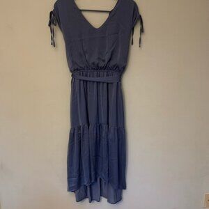 Blue Satin Dress Topshop Size XL